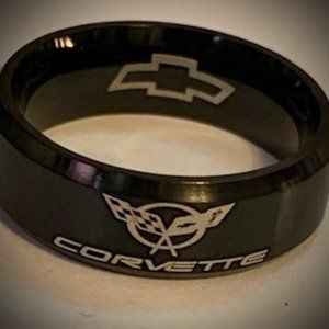 Chevrolet Corvette Inspired Titanium 8 MM ring size 10